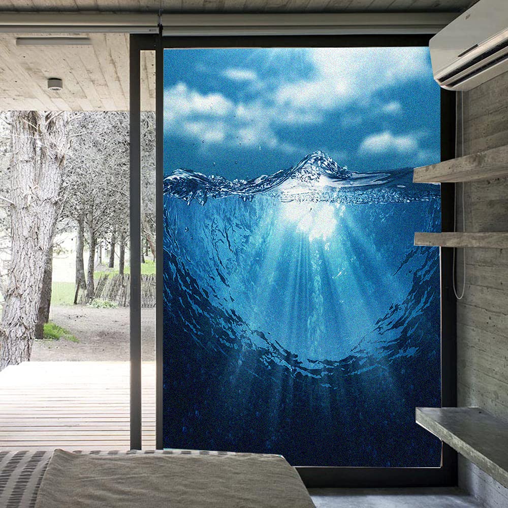 Film De Confidentialité Givré Pour Fenêtre - Autocollant De Fenêtre Sans Colle - Bloque Les UV - Contrôle De La Chaleur - Pour Maison/bureau - 60 X 200 Cm