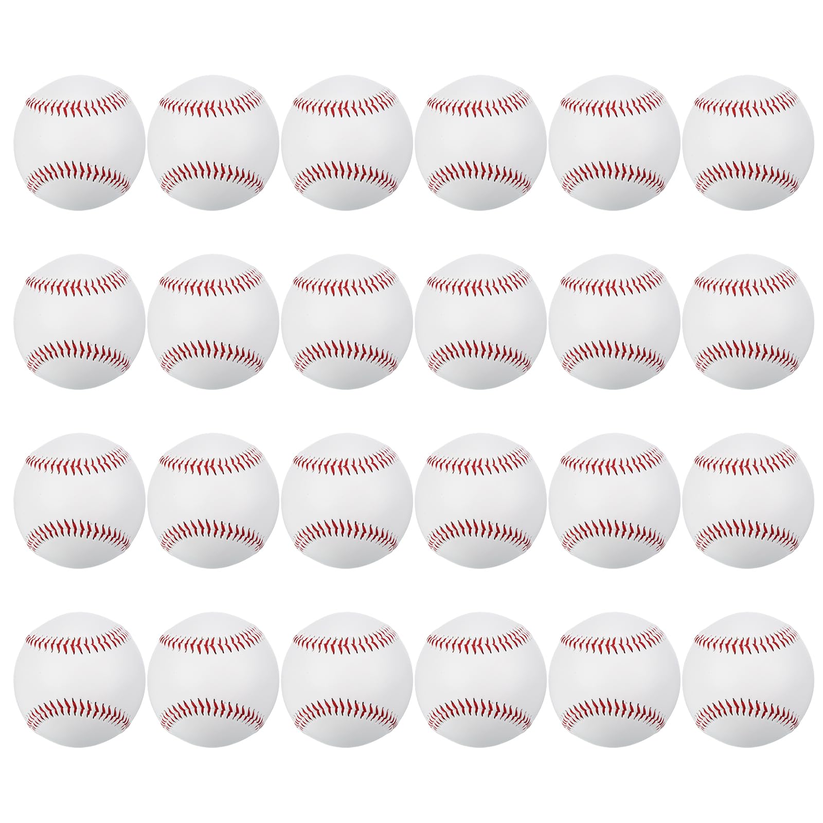 PATIKIL 9" Baseball 24pz Duri Palle da Baseball Sfusi Standard Taglia Adulto Pelle Pratica Allenamento Baseball Non Contrassegnato Palle da Baseball per Lanciare