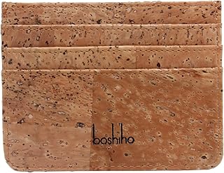 Boshiho Cork Credit Card Case Wallet Slim Super Thin Front Pocket Wallet Eco Friendly Gift for Vegan