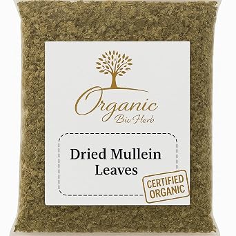 Organic Bio Herbs Dried Mullein Leaves Verbascum Phlomoides 6 oz Premium Organic Herbal Tea, Natural Wellness, Non-GMO, Non-Irradiated, Handpicked