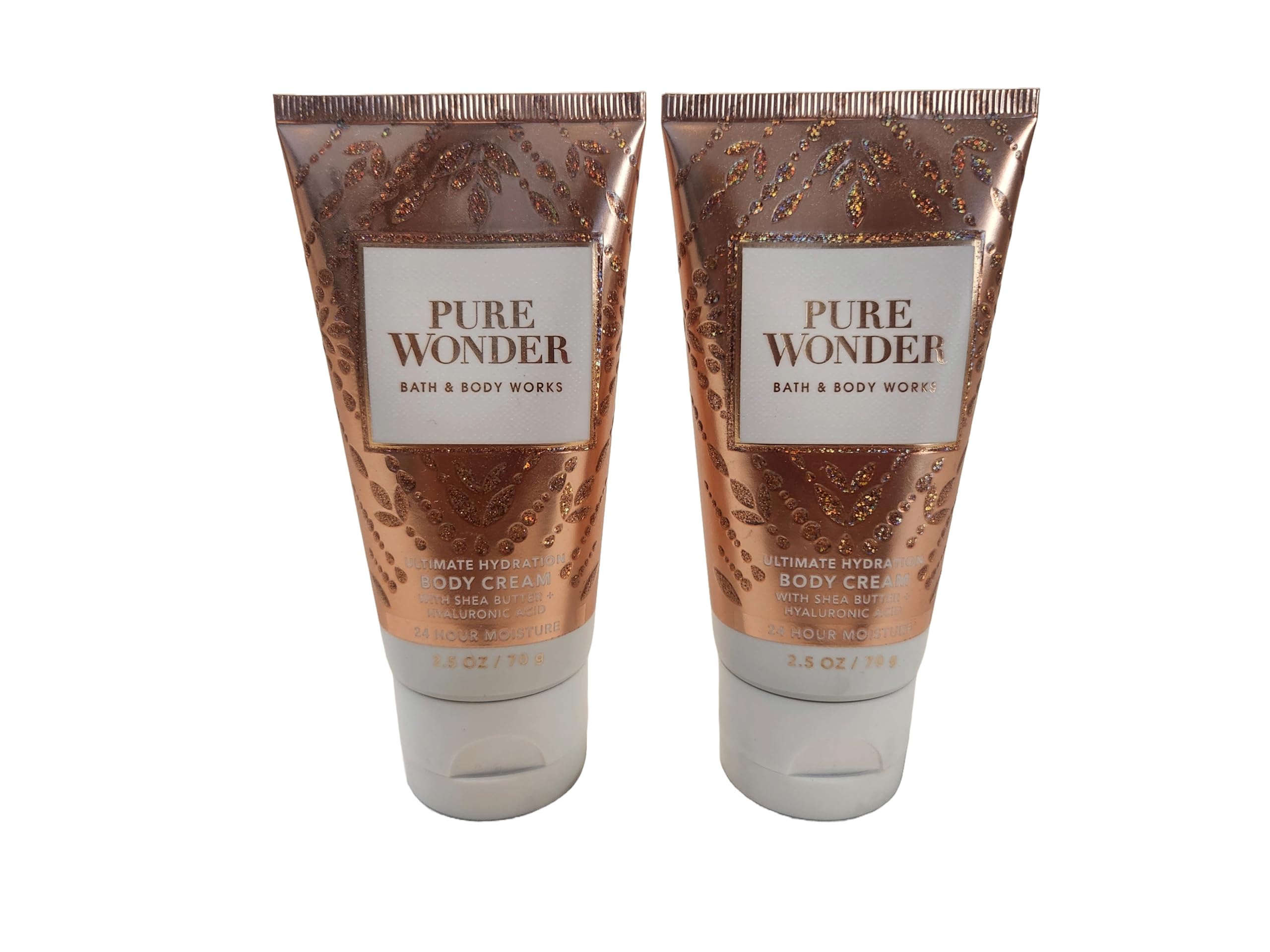 Bath and Body Travel Mini Purse Size Body Care Bundle Set - 2 pc Bundle - 2.5 oz Body Cream - Pack of 2 Gift Set (Packaging May Vary) (Travel, PURE WONDER)