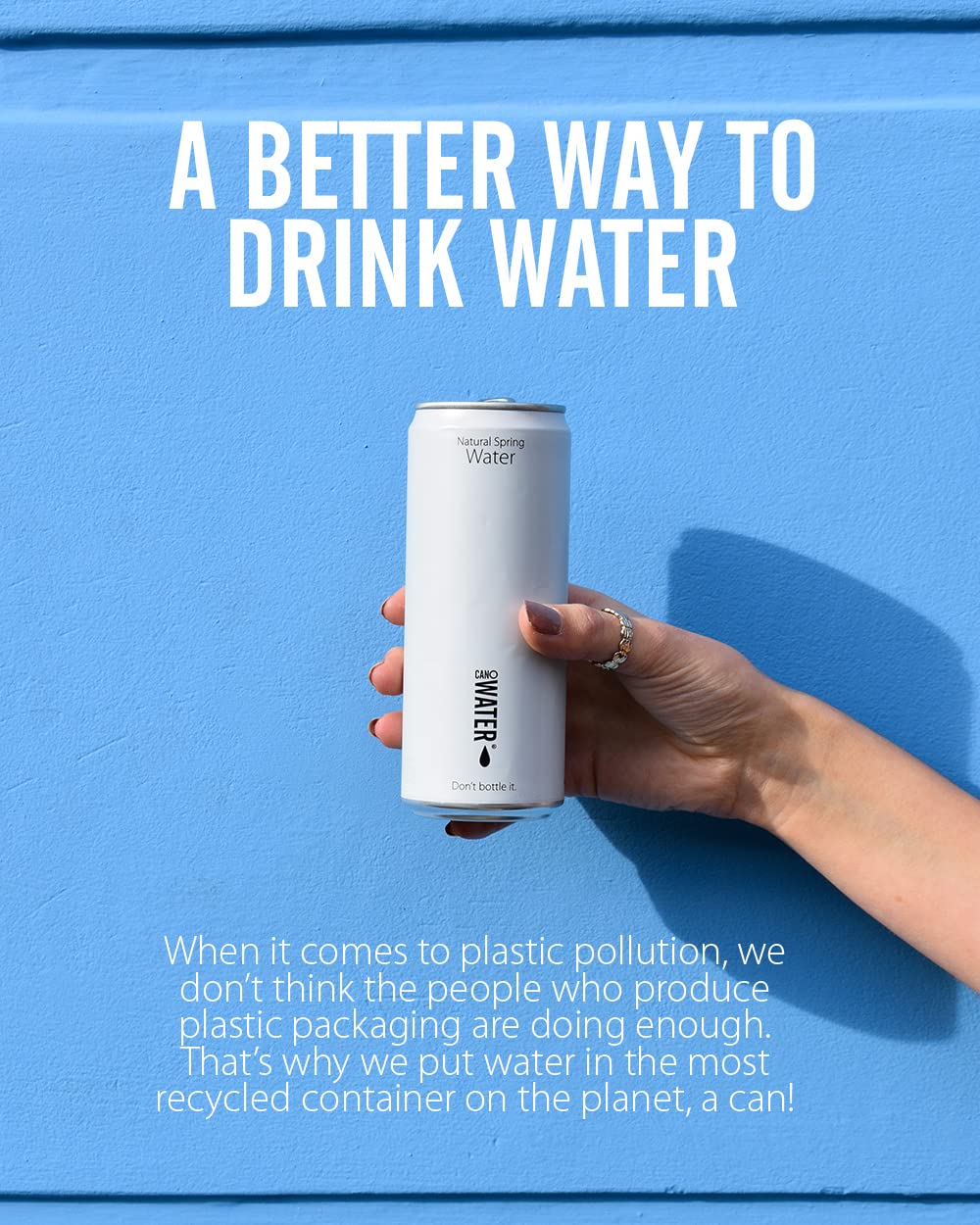 CANO WATER Sparkling Water Cans in Multipacks, Natural Spring Water
