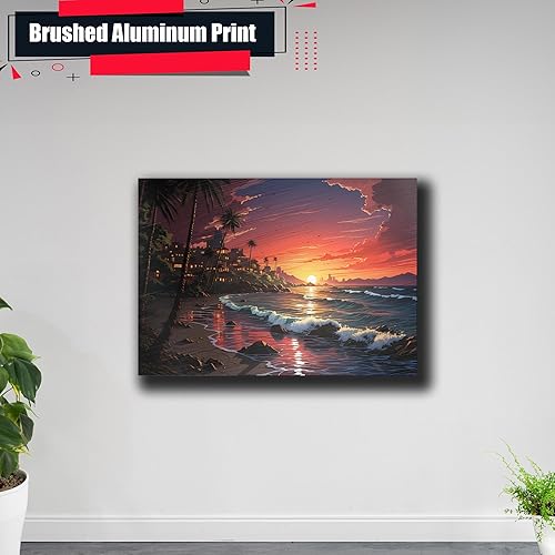 Miniatura 5 de Neon Sunset Vibes Florida Synthwave Sunset Framed poster Print, Retro Miami Style Wall Art, Wall Art, Art Decor