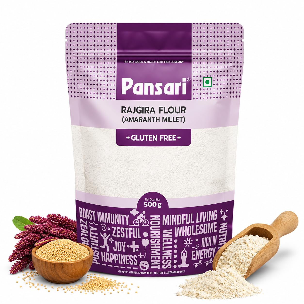 Pansari Rajgira Flour (Chaulai Atta) 500gm | Gluten-Free Amaranth Flour | High in Protein | Rich in Fiber | Promotes Heart & Bone Health | Aids Digestion-image-41