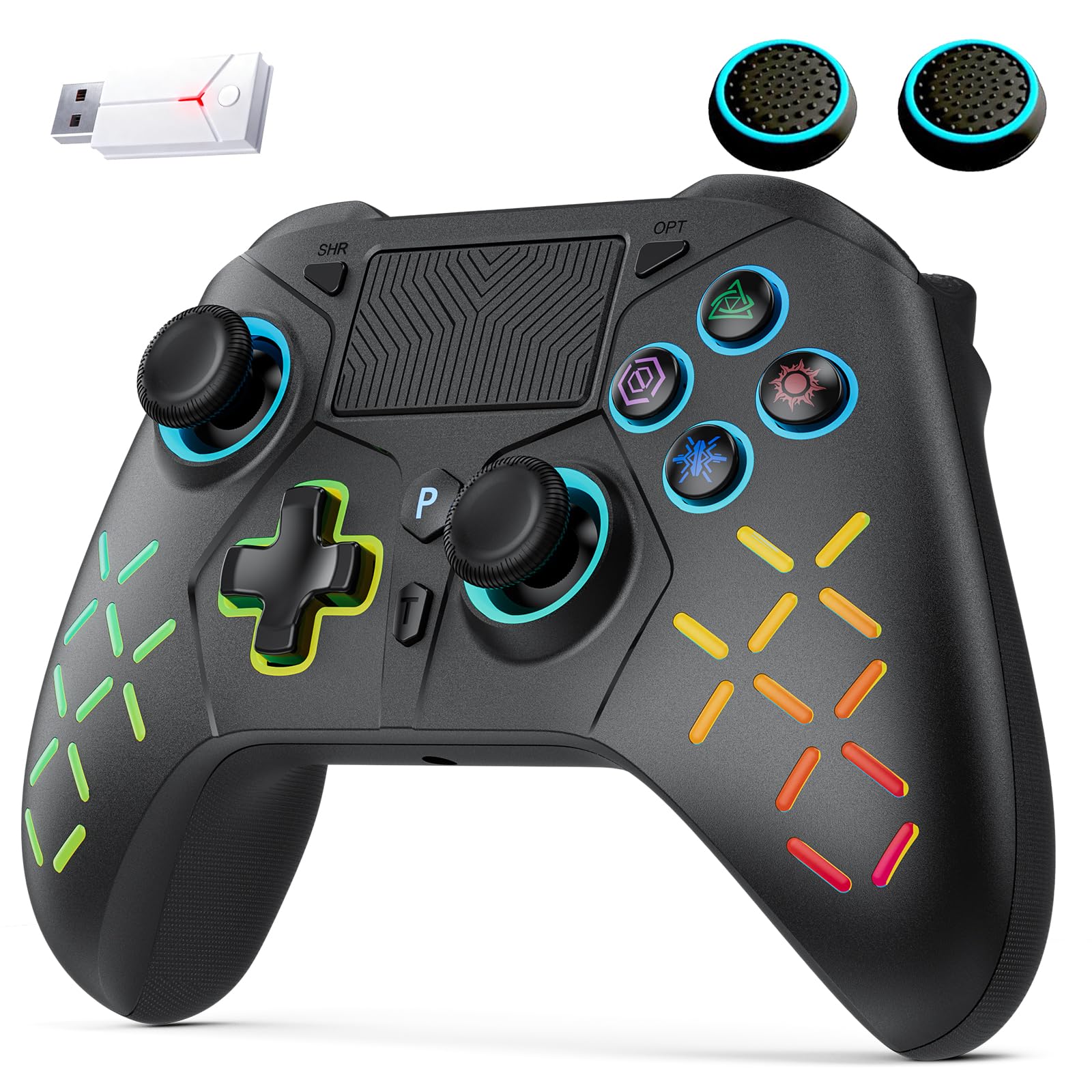 Amazon.co.jp: コントローラー PS5 互換 無線/有線接続 2.4Gレシバー