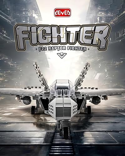 Miniatura 2 de dOvOb Juego de bloques de construcción militares F-22 Raptor Fighter Jet Air Force (626 piezas), juguetes de avión de combate del ejército de Halcón