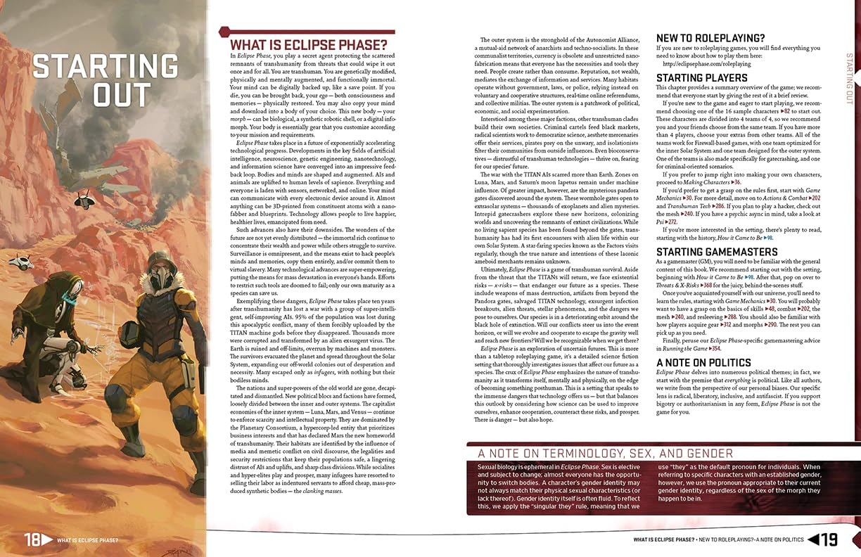Post Human Studios Eclipse Phase RPG: Libro de Reglas de Segunda edición