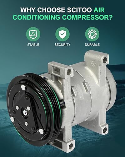Miniatura 1569 de SCITOO CO 10739C - Compresor de CA compatible con Honda Element 2.4L 2003 2004 2005 2006 2007 2008 2009 2010 2011
