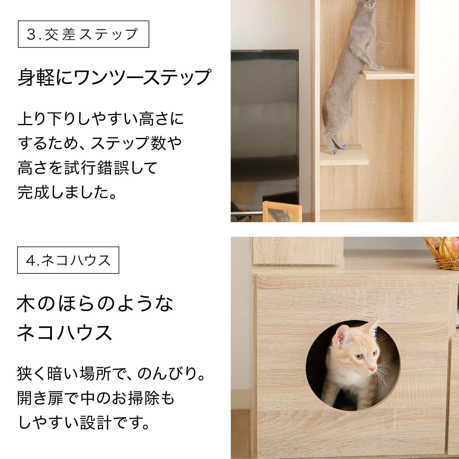 Amazon｜LOWYA ロウヤ 猫 家具 TVボード テレビ台 キャットタワー 壁面