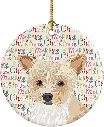 Miniatura 137 de Caroline's Treasures Adorno navideño de husky siberiano en blanco y negro #2 de cerámica para árbol de Navidad, decoración colgante para el hogar,