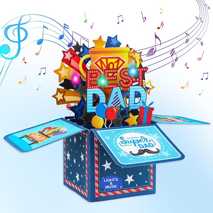 Happy Father's Day! Musical Pop-Up Card for Dad