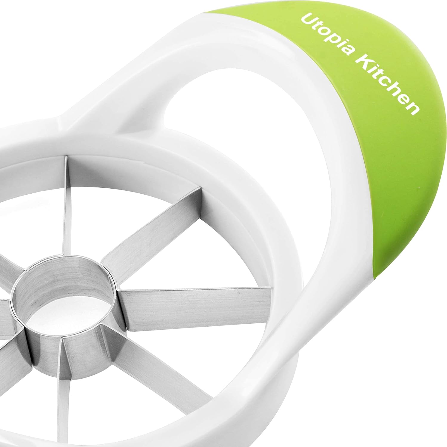 Utopia Kitchen 2 Pack Apple Corer & Slicer- Apple Fruit Cutter- Apple Divider-Wedger- Stainless Steel Slicer for Apples- Fruits- Vegetables- Ergonomic Handle- Easy Grip- 8 Sharp Blade (8 Slices) Green: Home & Kitchen