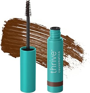 Thrive Causemetics Instant Brow Fix Semi-Permanent Eyebrow Gel, Waterproof Tinted Eye Brow Gel with Vitamin B5, Smudge-Proof, Long Lasting Definition, Vegan & Cruelty Free, Audrey (Medium Brown)