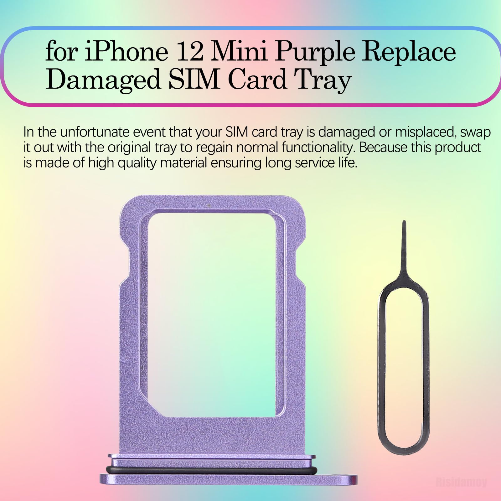 Amazon.com: Risidamoy for iPhone 12 Mini Purple Single SIM Card