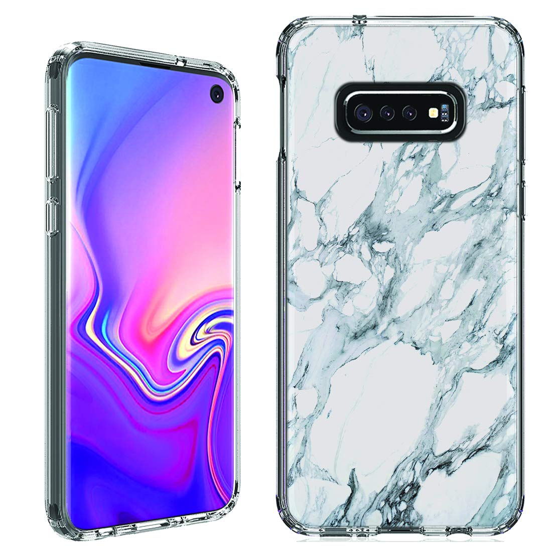 Galaxy S10e Case White Marble Clear Paletteshield Flexible Slim