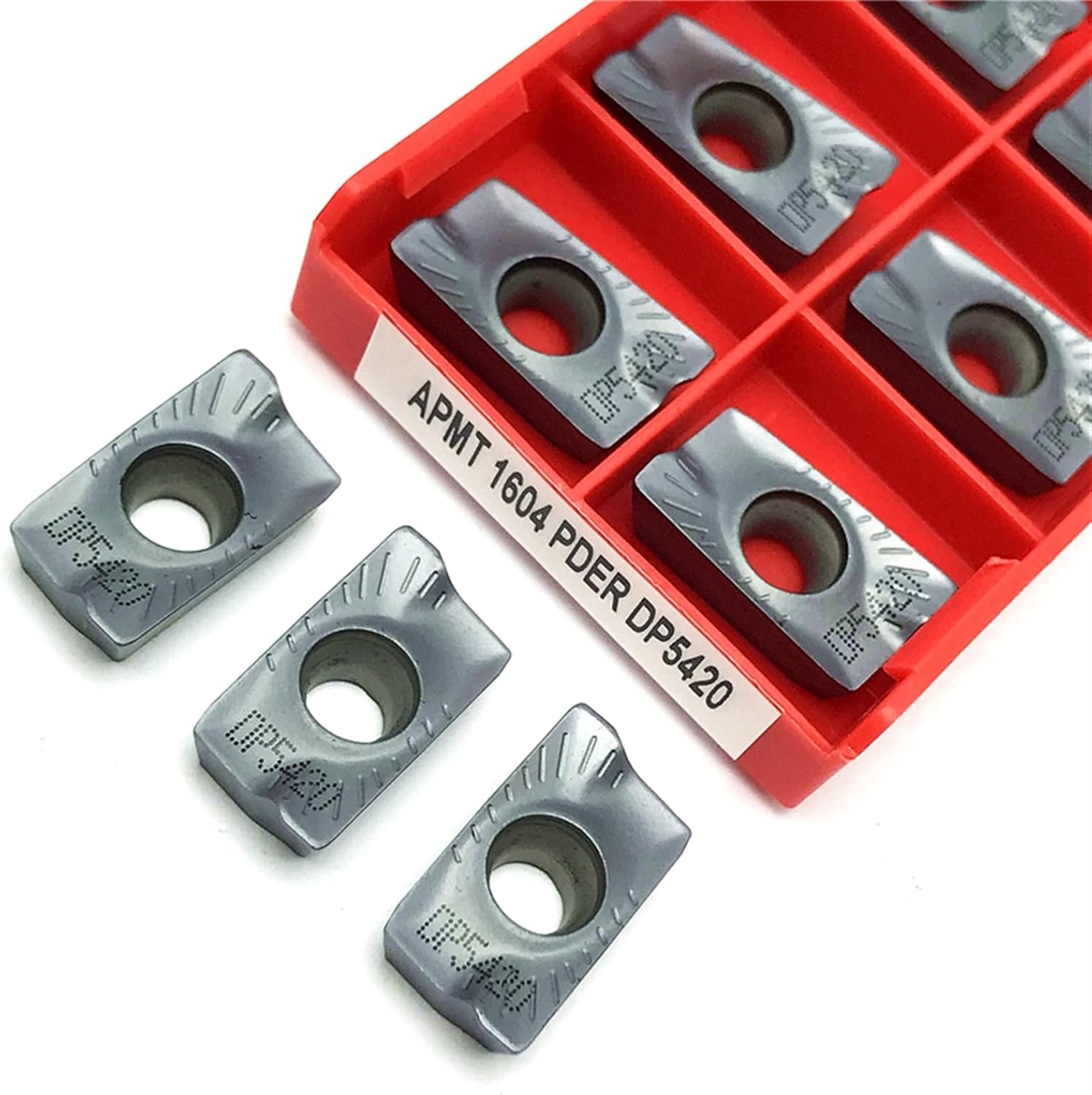 Milling Insert Indexable Tool Carbide Inserts Turning Tool CNC Cutting Tool (Angle : APMT1604 DP5320, Shank Diameter : 10PCS)