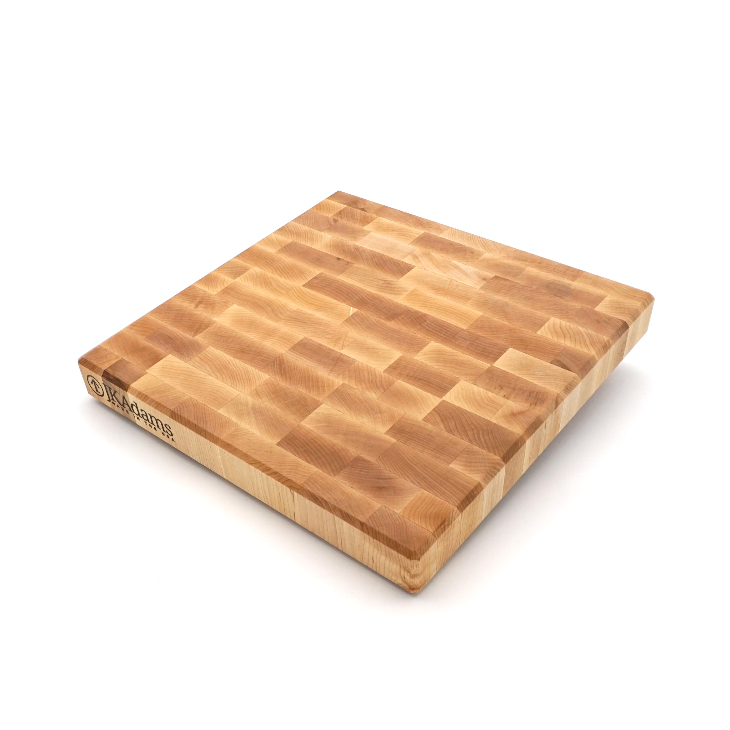 JK Adams, Professional Series, Wooden Cutting Board, Maple, 16"x16"x2", Butcher Block Cutting Board, Large Wooden Cutting Board, Maple Cutting Board, End Grain Cutting Board