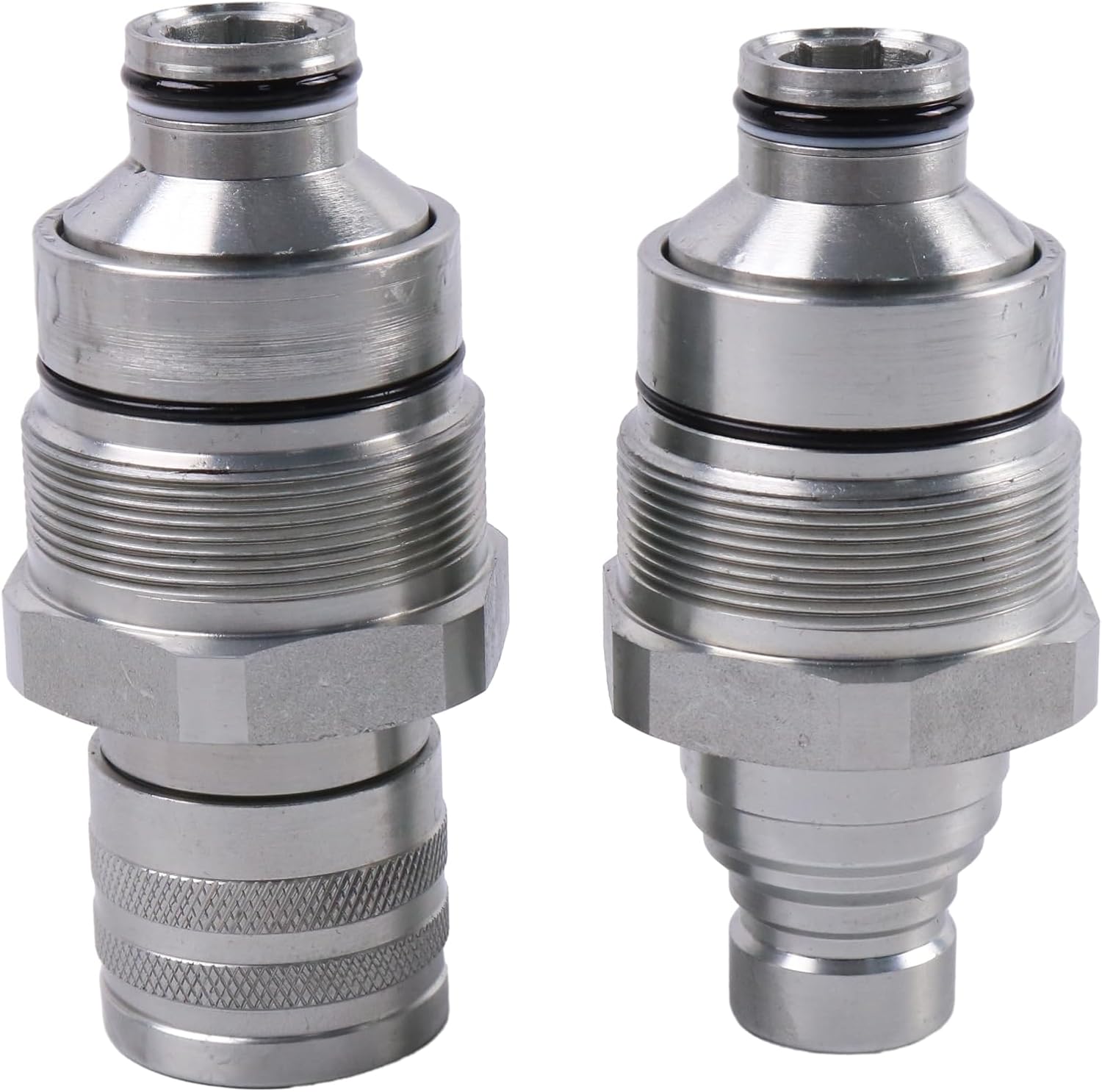 ZTUOAUMA Male Female Flat Face Coupler Kit 47396760 47396761 Compatible with Case TR340 SV185 TV380 SV250 SV280 SV300 SV340 SR130 SR150 New Holland C227 C232 C238 L213 L215 Skid Steer Loaders