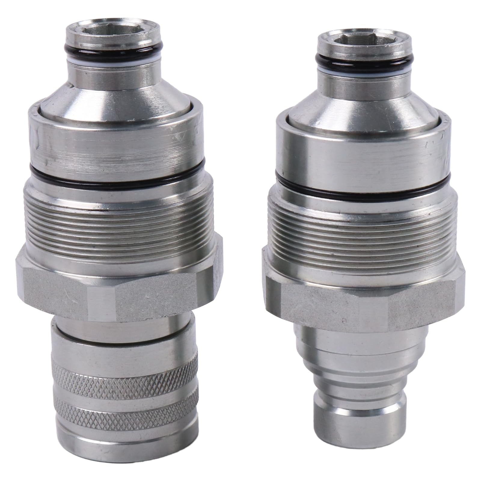 ZTUOAUMA Hydraulic Male Female Flat Face Coupler Kit 7246802 7246799 Compatible with Bobcat S130 S150 S160 S175 S185 S205 S250 S300 S450 S510 S530