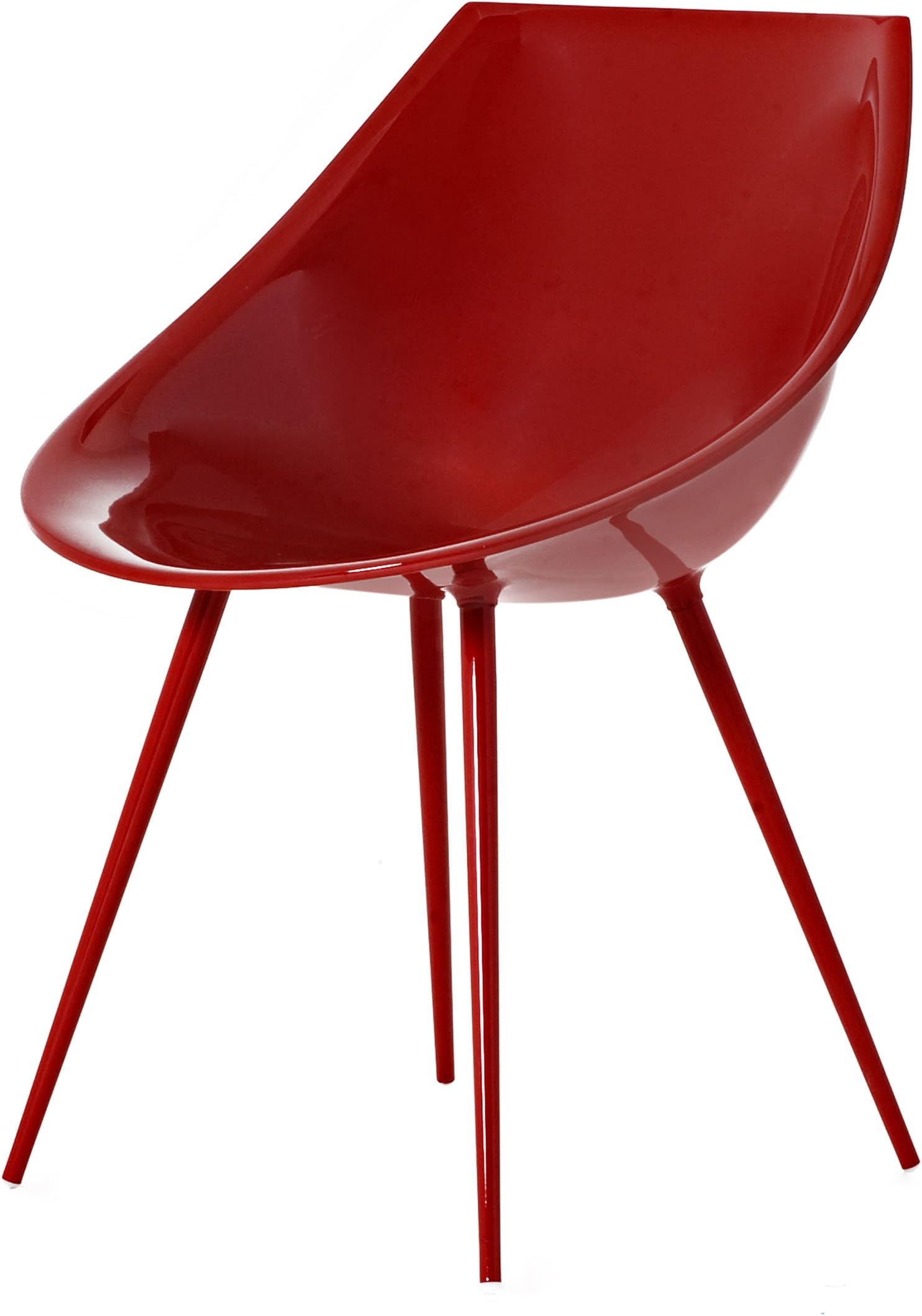 Driade Lago chair with arm rests Red