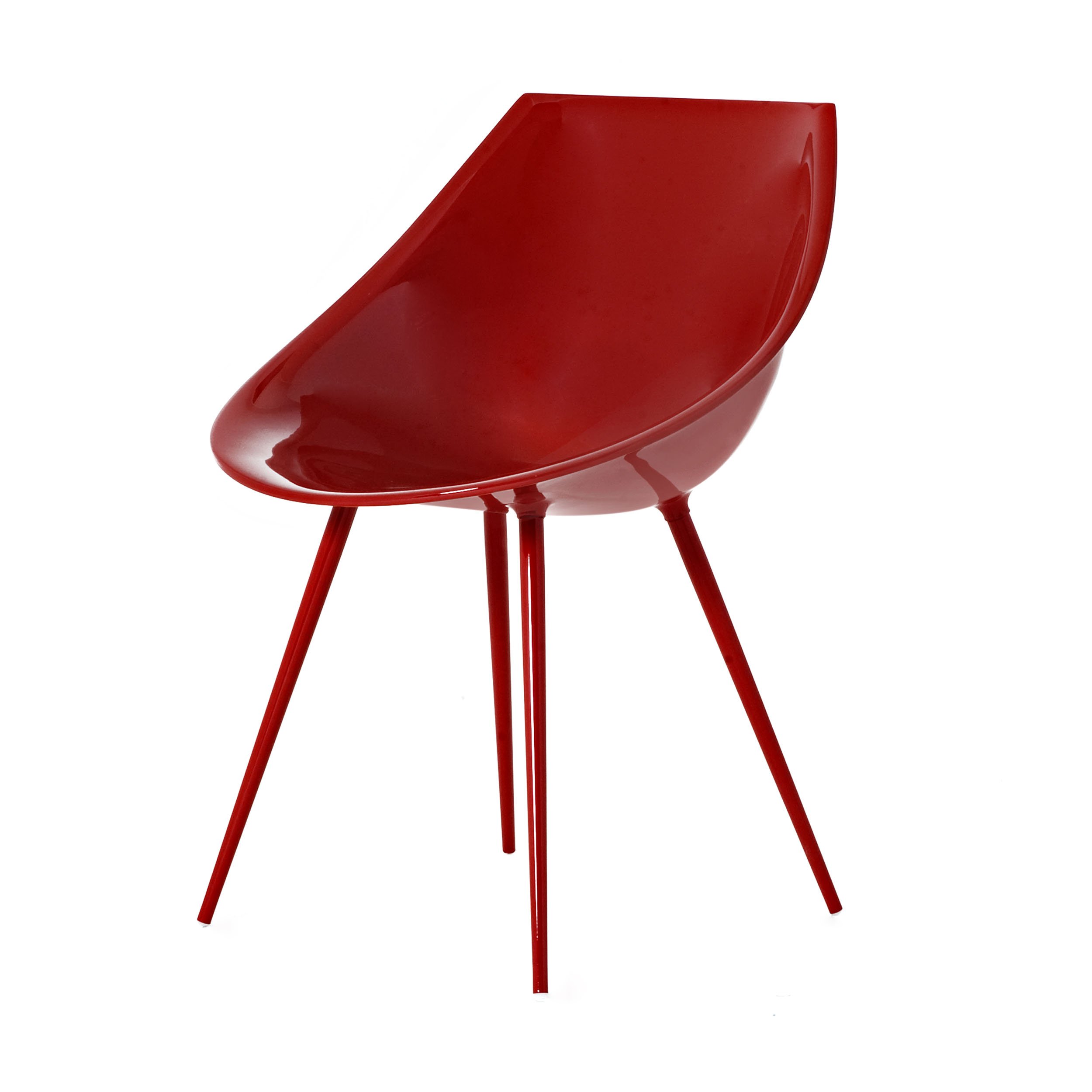 Driade Lago chair with arm rests Red