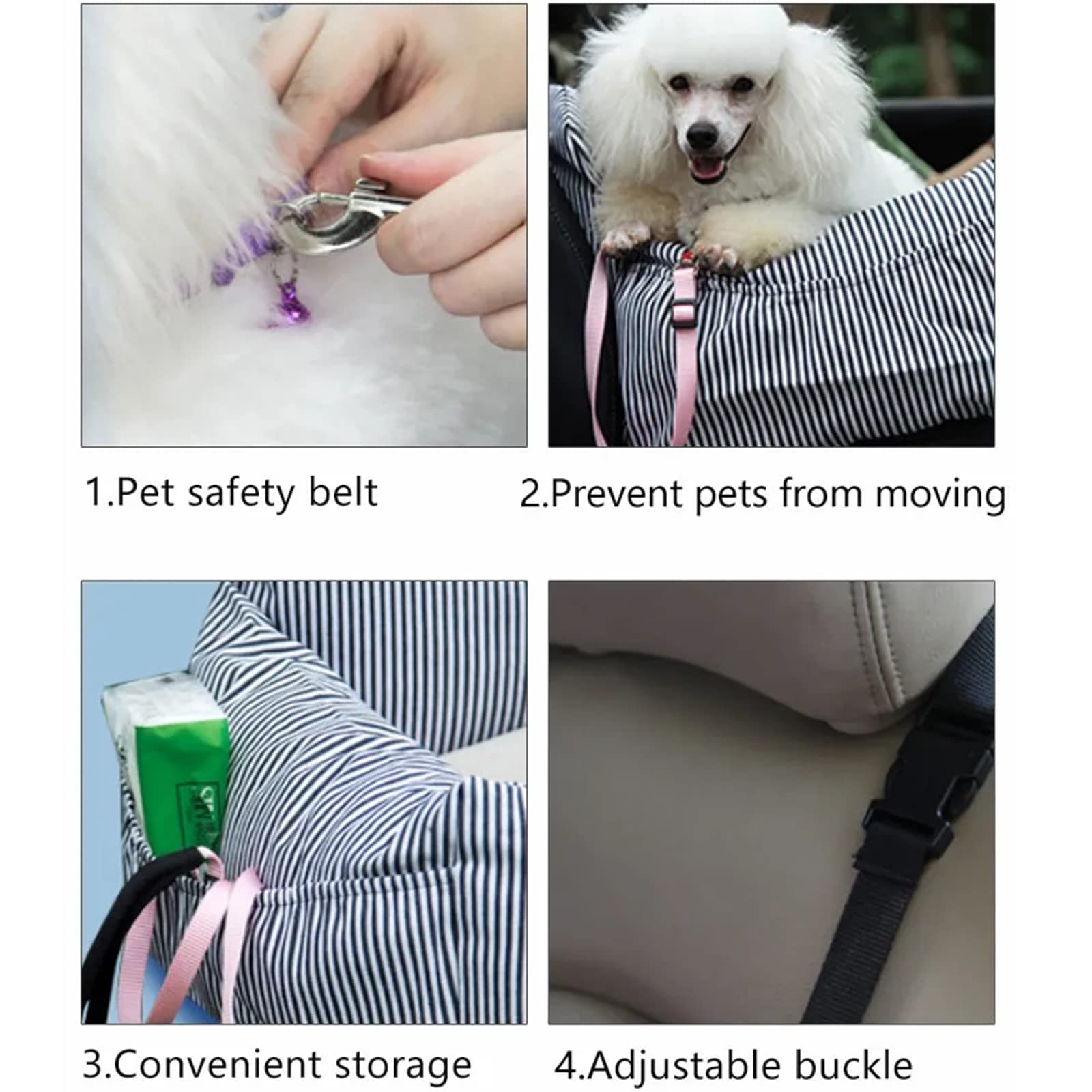 PET AWESOME Dog Car Seat, Puppy Booster Seat, Travel Carrier Bed For Small And Medium Pets For