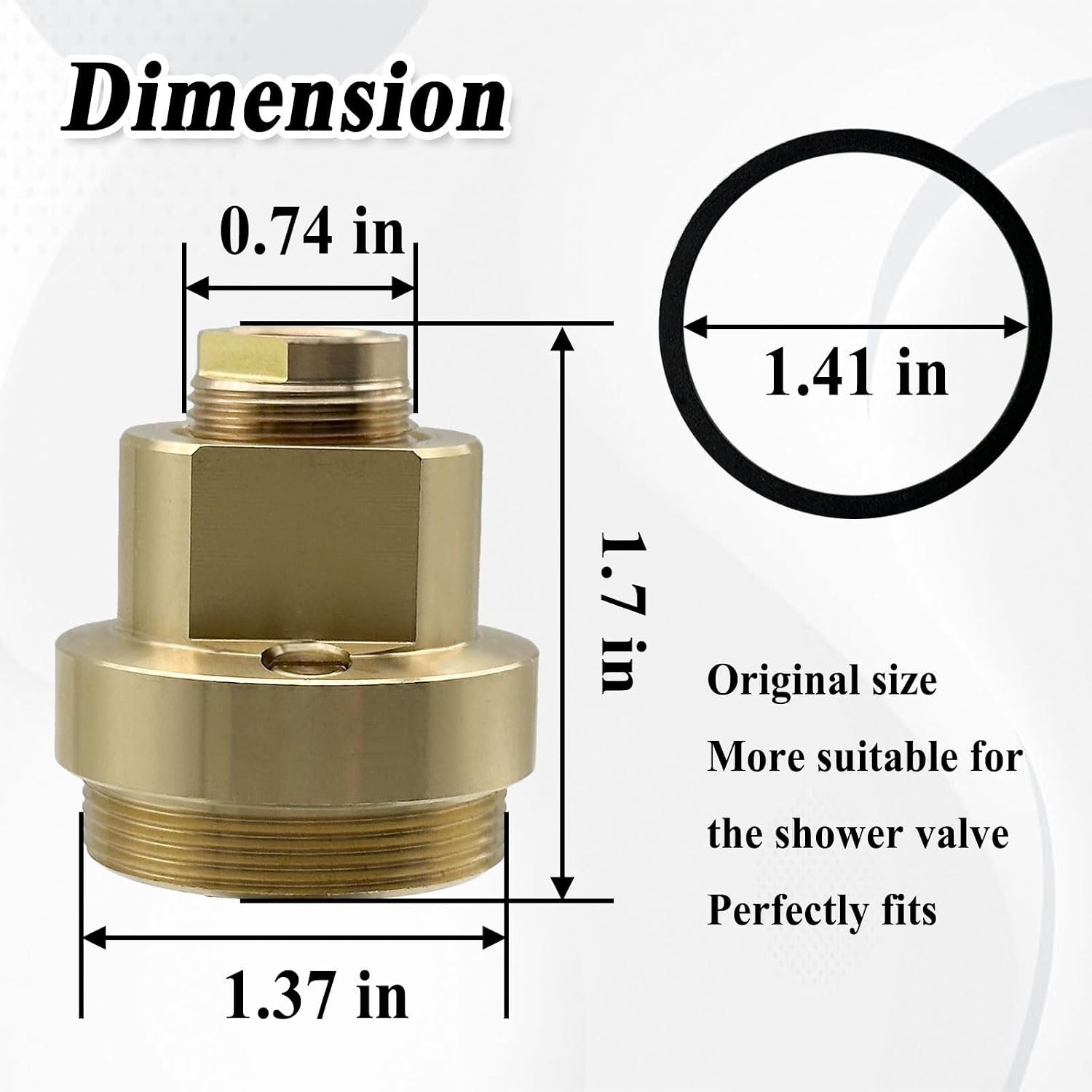 Condition photo showing New/Like New for t-12a cap assembly part for shower valve, slove leakage, brass
