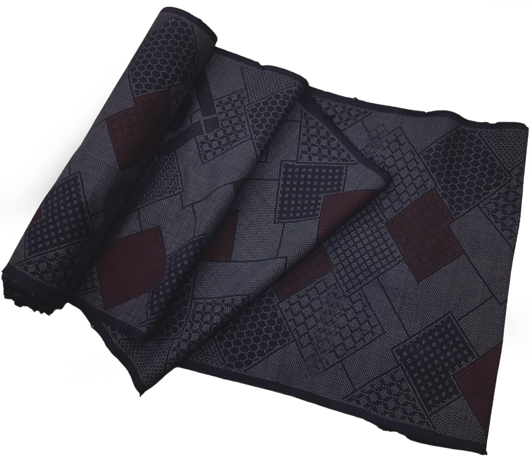 Amazon | 着物のはぎれ 手織縦緯絣 大島紬 泥大島 7マルキ 菱柄 50cm