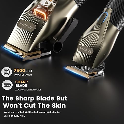 Miniatura 2 de Hair Clipper for Men, Professional Electric Hair Cutting & Trimmers Set with 7500RPM Powerful Motor & LCD Display, Mens Cordless Hair Grooming Kit
