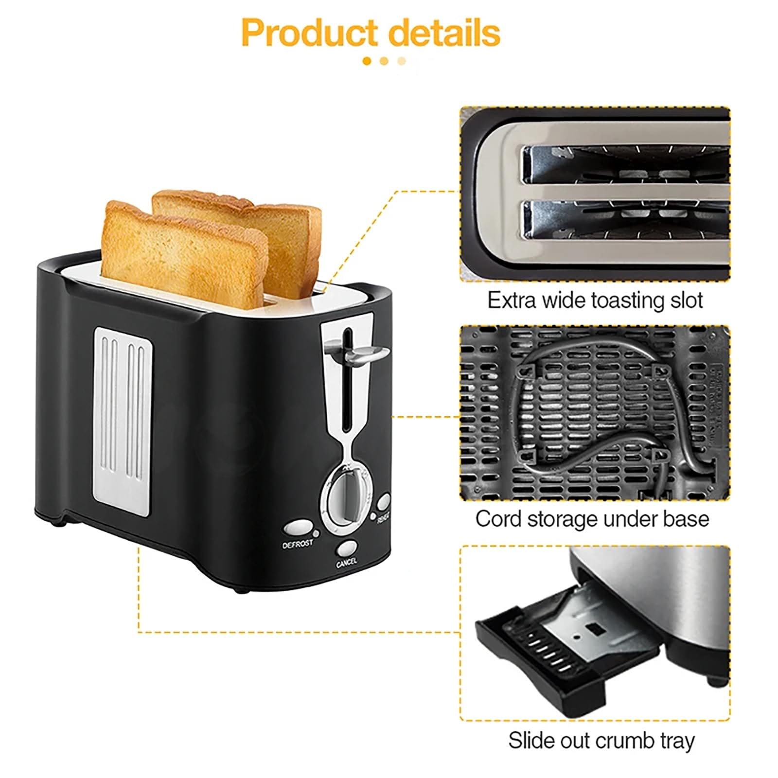 Tostadora Comercial Para Restaurante, Tostadora De Pan Profesional Con Luz Indicadora, Horneado 360 Grados Y Calentamiento Rápido, Bandeja Independiente Extraíble Y Fácil De Limpiar, Para Buffets