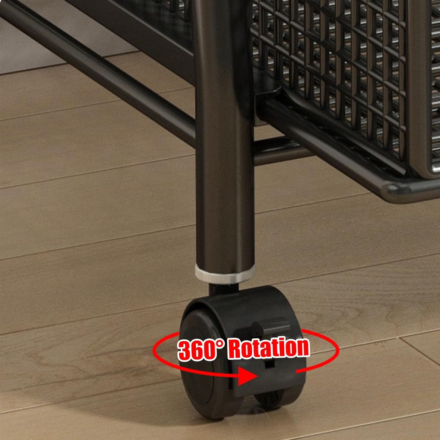 Kitchen Microwave Cart,2-Tier Microwave Stand with Storage Basket and Wheels, Space-Saving Microwave Cart Rolling Shelf for Living Room Bedroom(Small, Black)