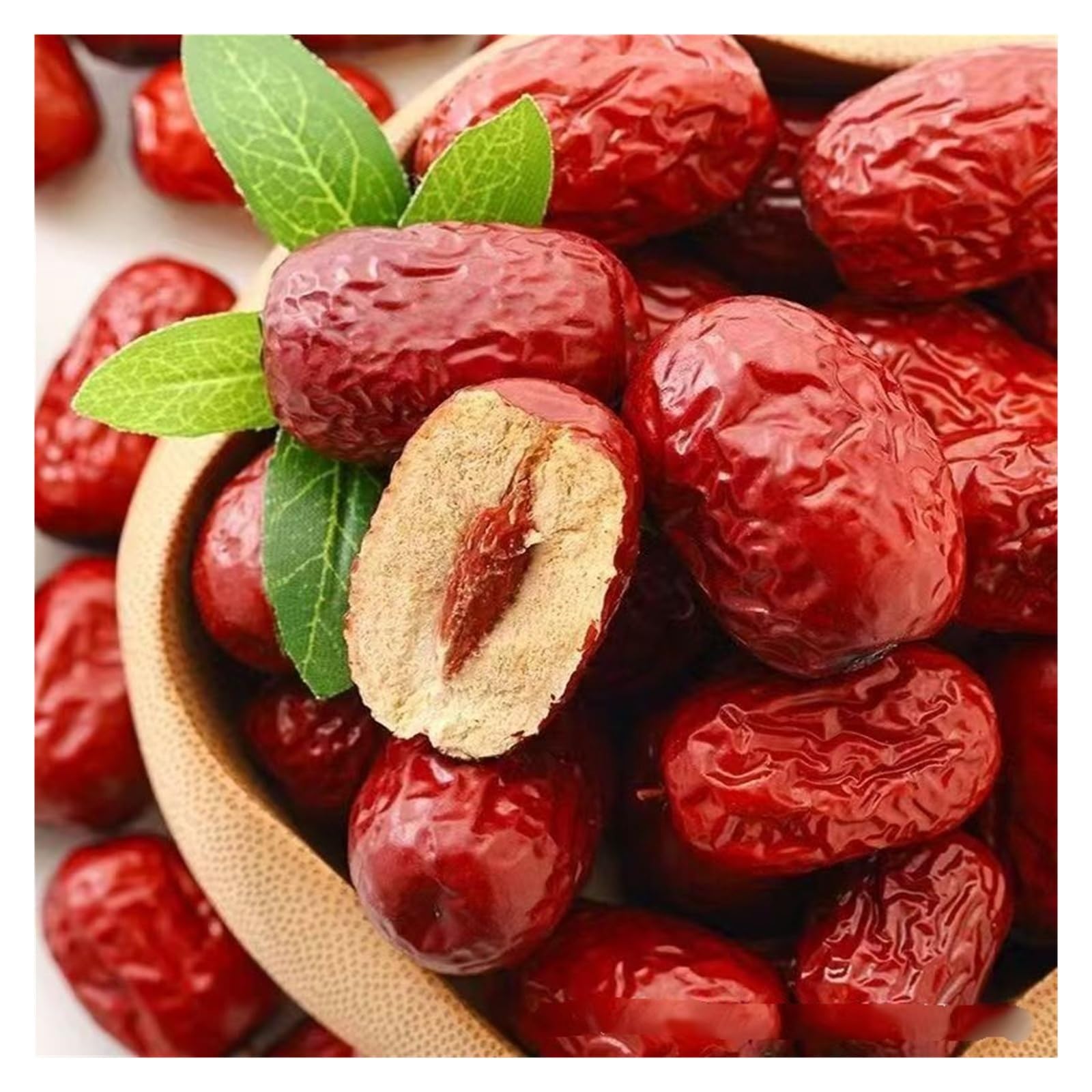 500 g de dátiles rojos dulces, de pulpa espesa y huesos pequeños; Suave, masticable y dulce, perfecto for gachas, sopa o for comer tal cual.(2pcs)