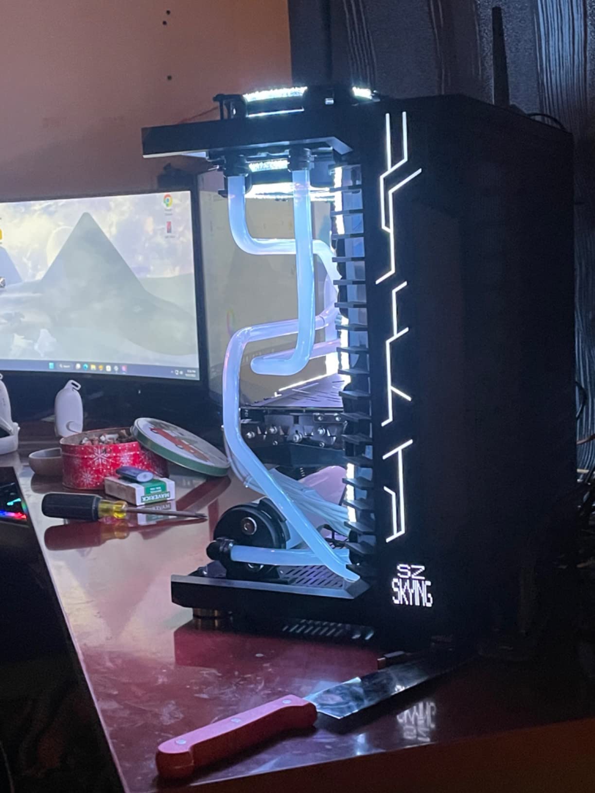 30/mo Finance SZSKYING ATX Computer Game mid Tower Gaming pc Case 3.