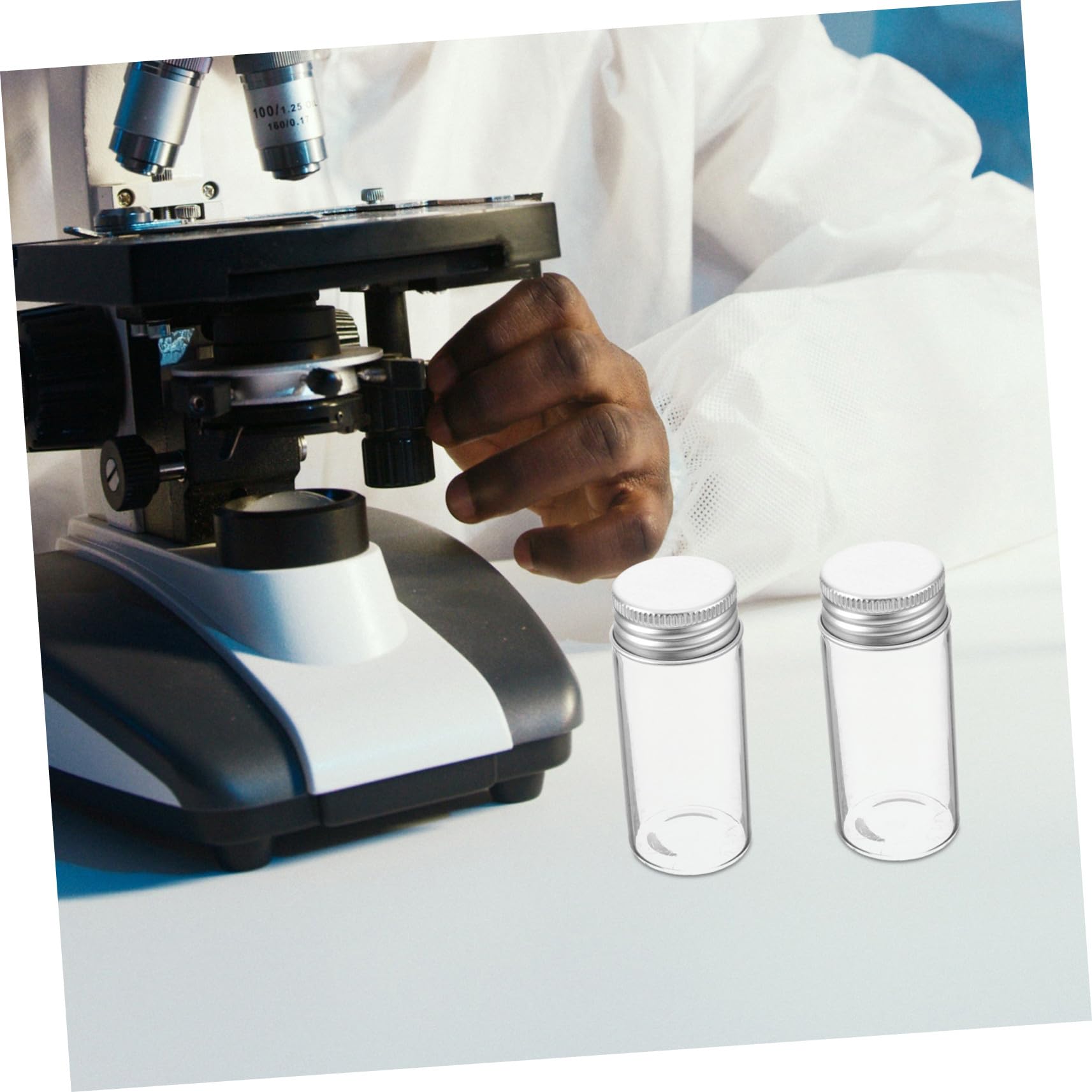 30 Pezzi Provette in Vetro Trasparente con Tappo Piccoli da Tenuta Stagna Provette con Coperchio per Campionamenti Scientifici e Viaggi Resistenti e Facili da Pulire