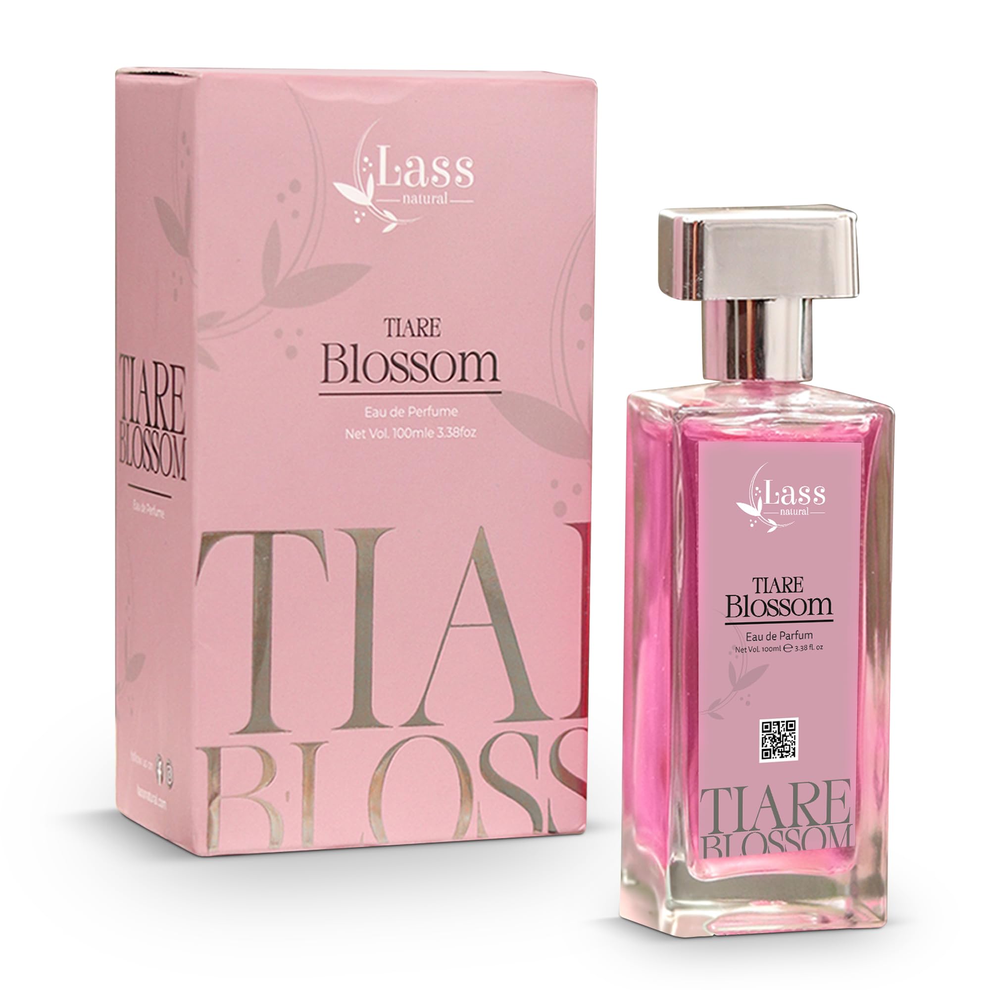 Lass Natural Tiare Blossom Eau De Perfume For Women With Sensfeel For Her, Floral, Musky & Woody Premium Long Lasting Fragrance, IFRA Certified Scent, 100 ml