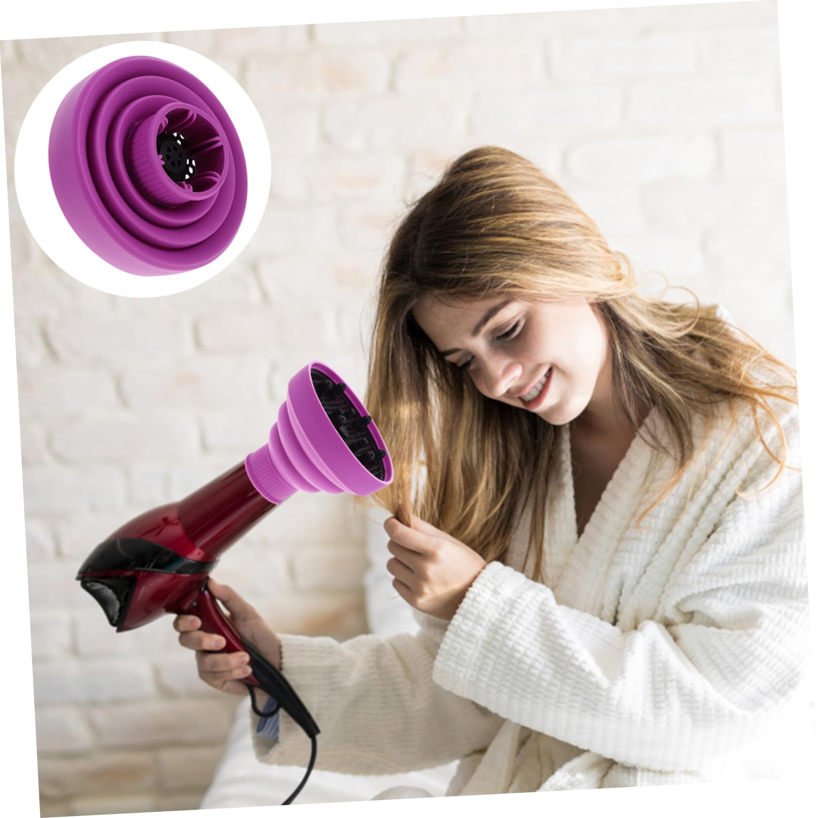 Housoutil 3 Piezas difusor universal secador de pelo plegable accesorios secador de pelo de viaje secador de pelo difusor de silicona difusor secador de pelo cabello apéndice herramienta