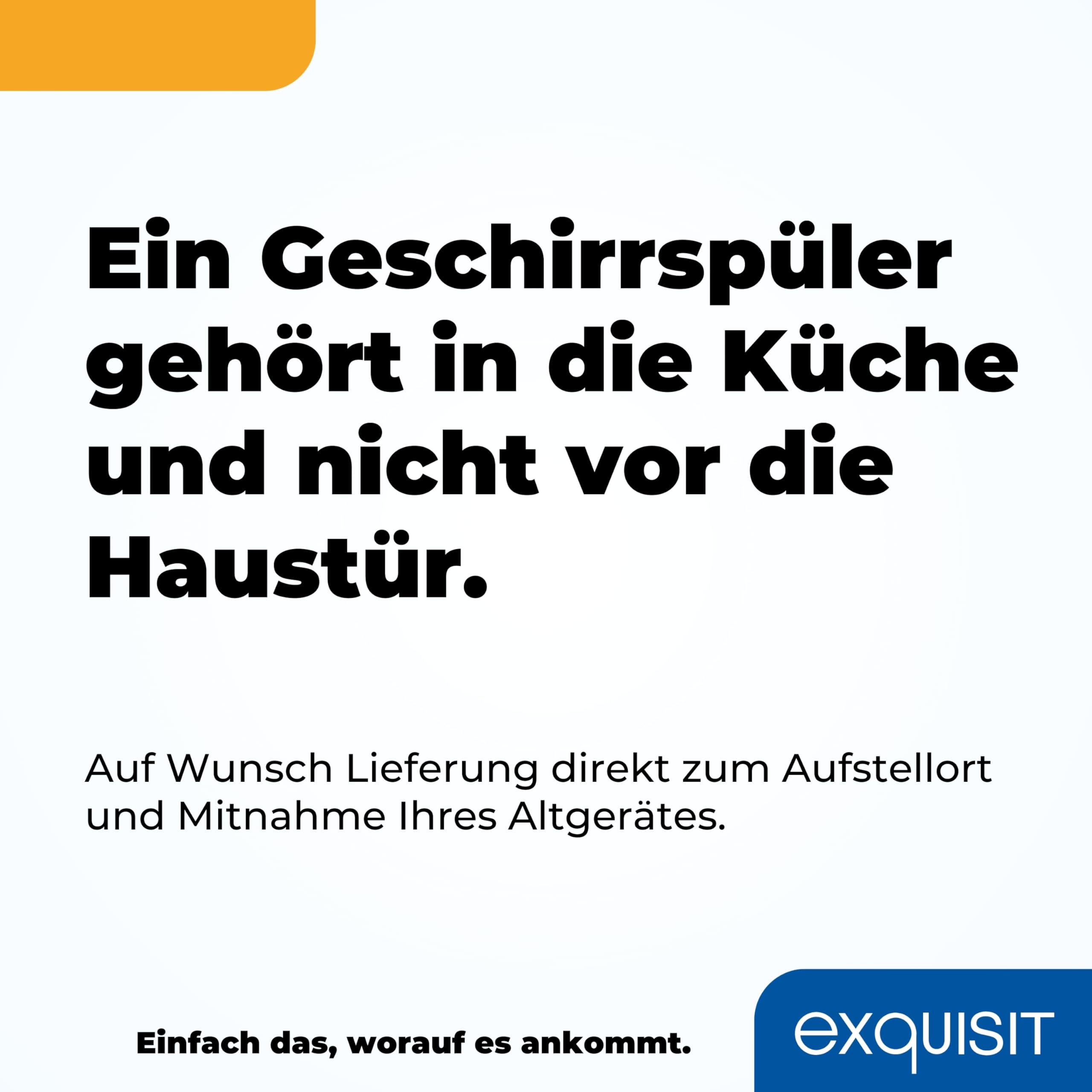 Exquisit Einbaugeschirrspüler 45 cm Teilintegriert Inox 9 Maßgedecke 6 Programme ECO Glas 9 L Wasserverbrauch Startzeitvorwahl EGSP51009-EB-030E