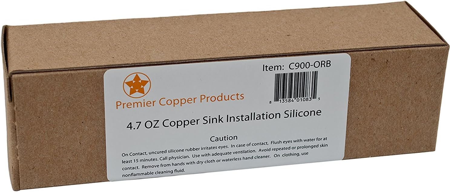 Premier Copper Products C900-ORB Universal Copper Sink Installation Silicone, Oil Rubbed Bronze