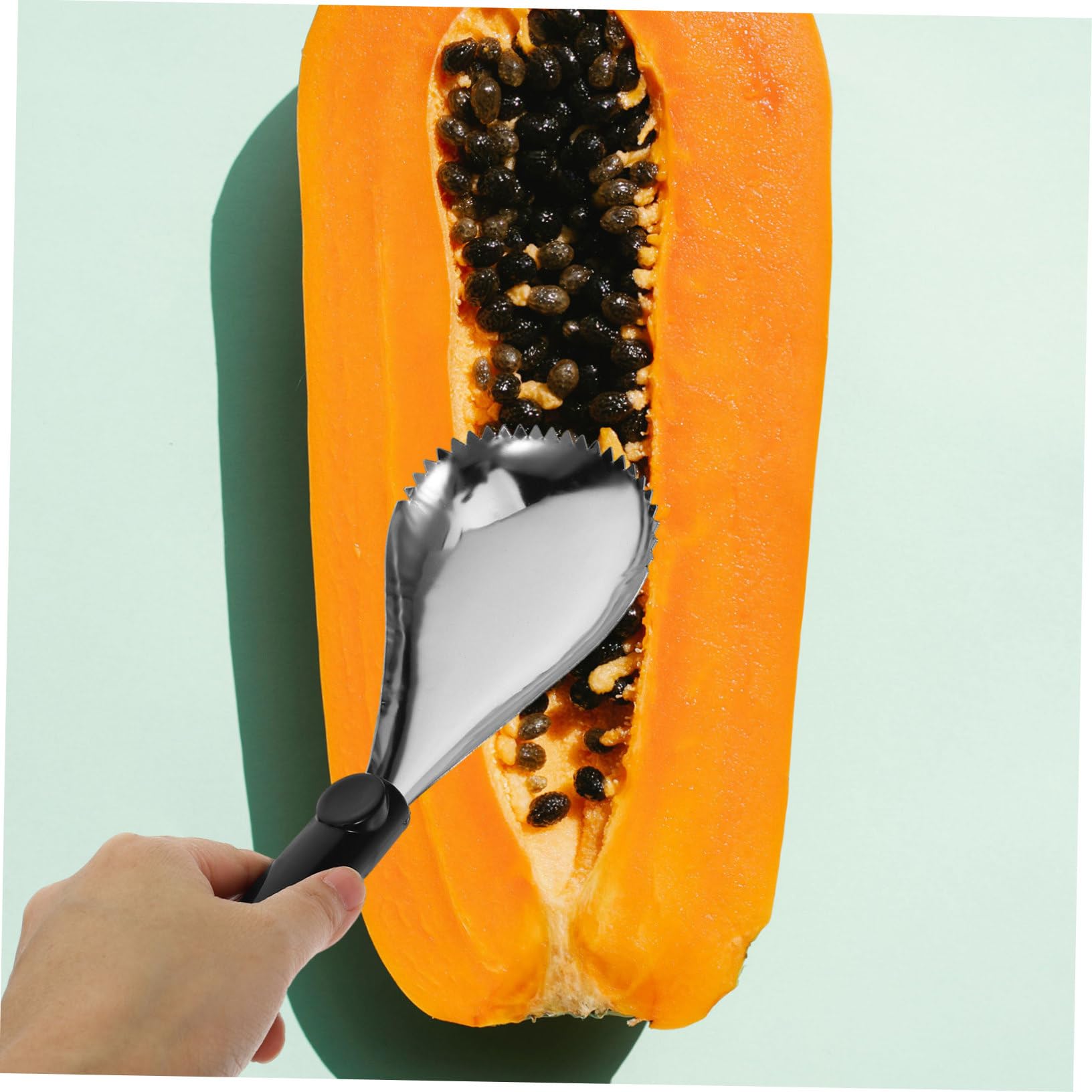 PRETYZOOM 6 Stk Kürbisschaufel Apfelentkerner Orange Werkzeug rostfrei Scoop Kürbis Entkerner Kürbis Kernentfernungswerkzeug stichsäge Eisschaufel Kürbiskernentferner aus Edelstahl Plastik