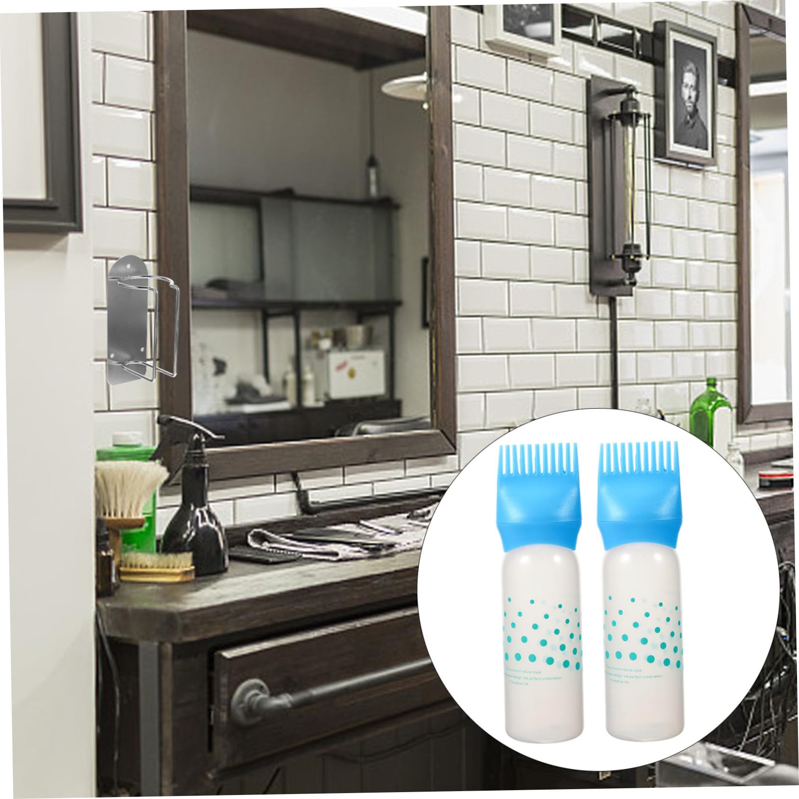 HAPINARY Root Bottle Applicator Hair Dye Bottle Comb Graduated Scale Reusable Lightweight for Hair