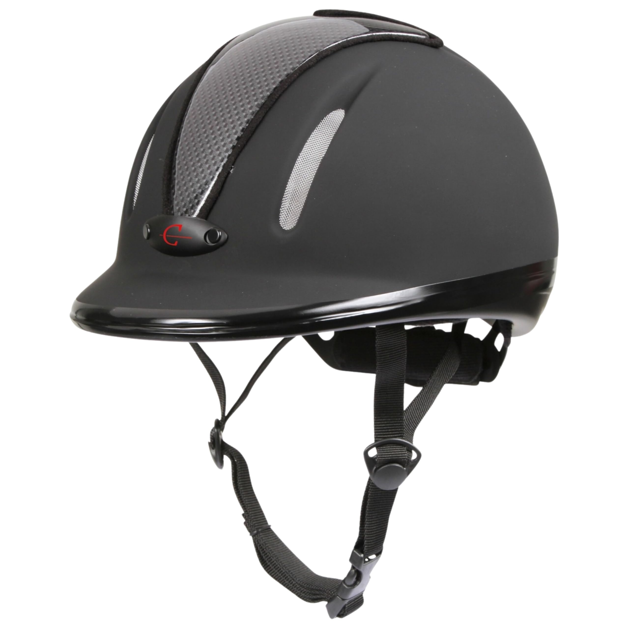 RL24 - Reithelm Carbonic von Covalliero | Reitkappe Kinder, Damen & Herren | mit 3-Punkt-Befestigung & optimalem Belüftungssystem | Helm zum Reiten | Reiterhelm in Anthrazit | Größen XS, S/M, L/XL