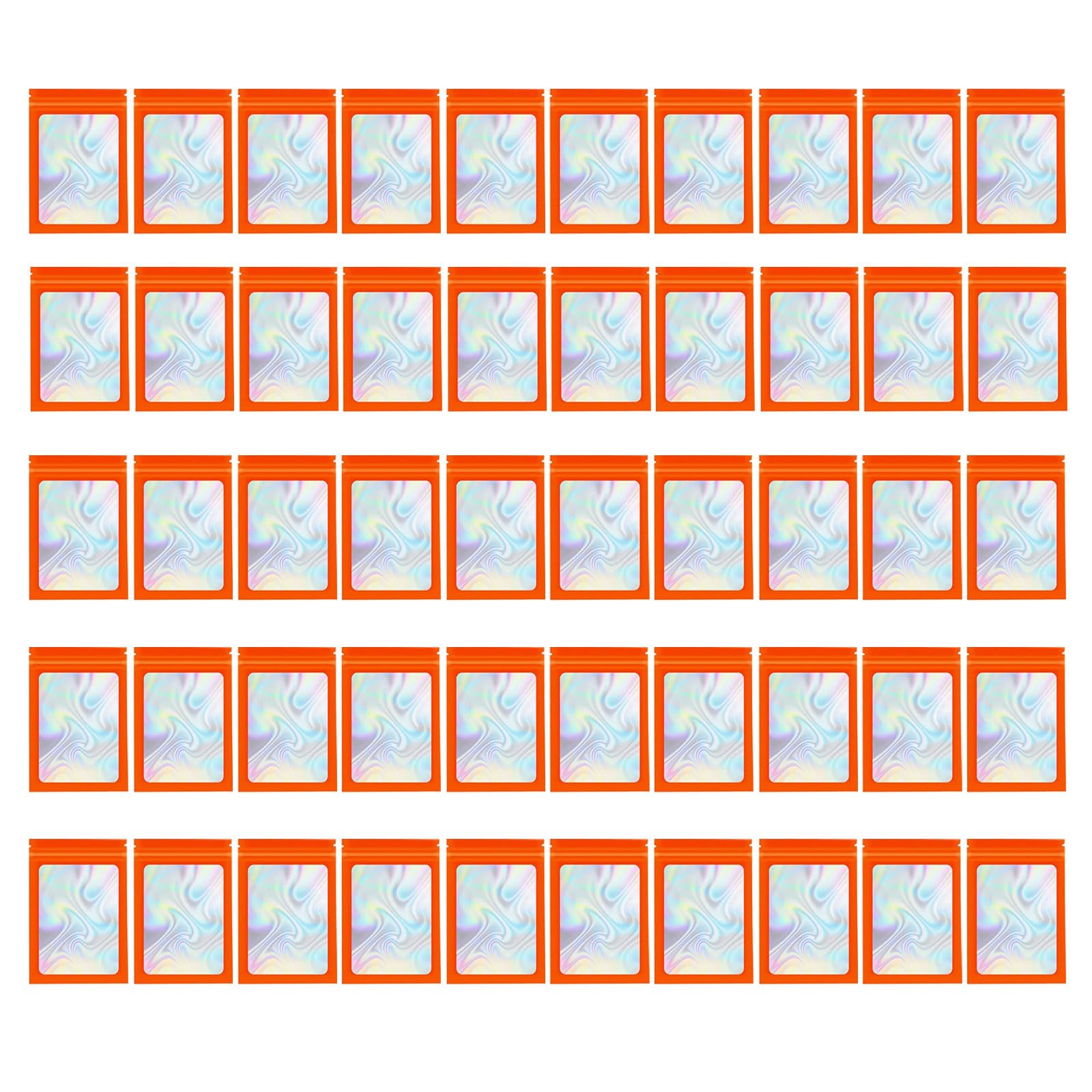 Jazuaiao 50pcs Clear Window Storage Pouch Zip Bags Stylish and Solution for Jewelry, Cosmetics, and More Travel Use Waterproof Storage Pouch