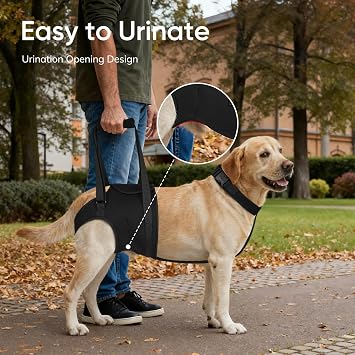 Supet Dog Sling for Large Dogs Hind Leg Support, Dog Back Leg Lift Harness | Help Large Breed Rear Leg Up, Senior Dog Lift Assist for Weak Back Leg, Mobility Aid for Elderly, Injured, Paralyzed Dog, S