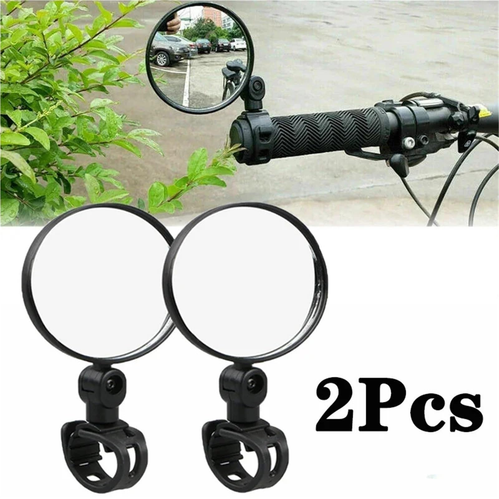 Lusterko wsteczne motocykla Lusterko wsteczne na kierownicę do roweru i motocykla, obrót o 360 stopni, regulowane do jazdy na rowerze, lusterko rowerowe(2pcs Tybe B)