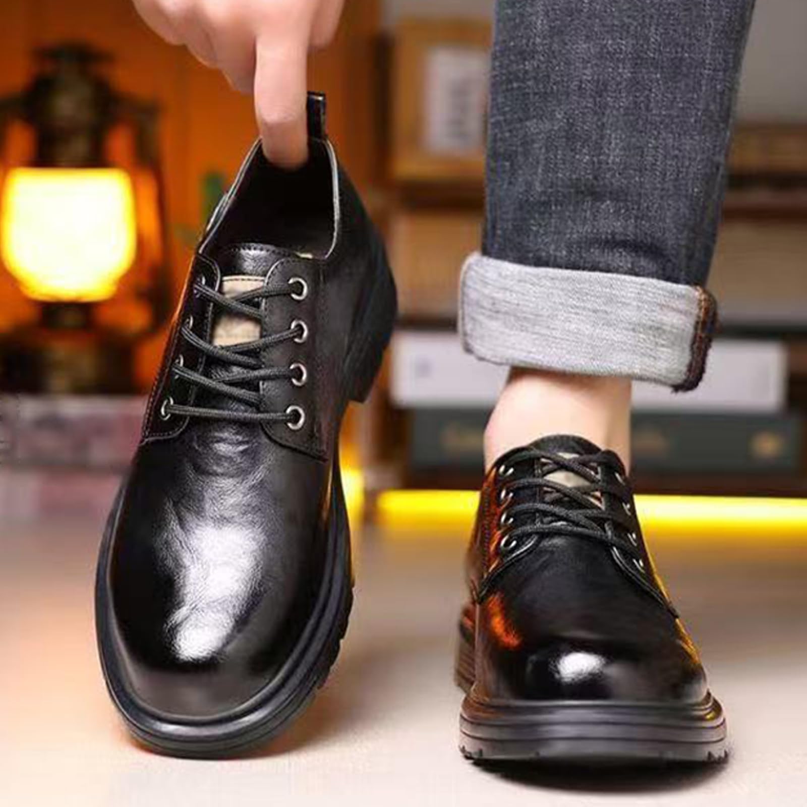 Uomo Scarpe da Formale Scarpe da Sera | antiscivolo, traspirante, Punta Tonda, classico, Nozze, Commerciale, Sposa