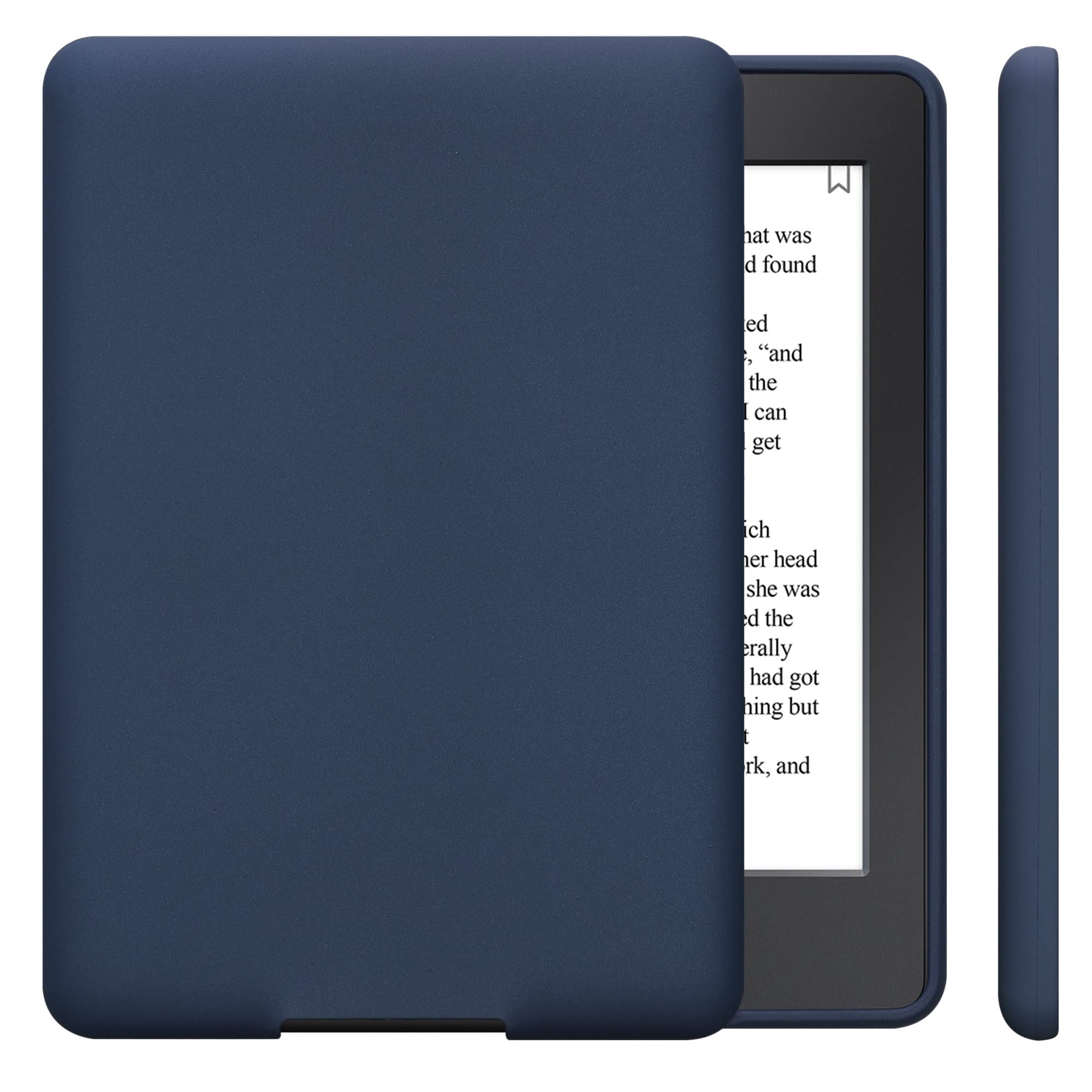 Funda compatible con Amazon Kindle Paperwhite - Tapa trasera de TPU para lector electrónico - (para 2017 y mayores) azul oscuro 5