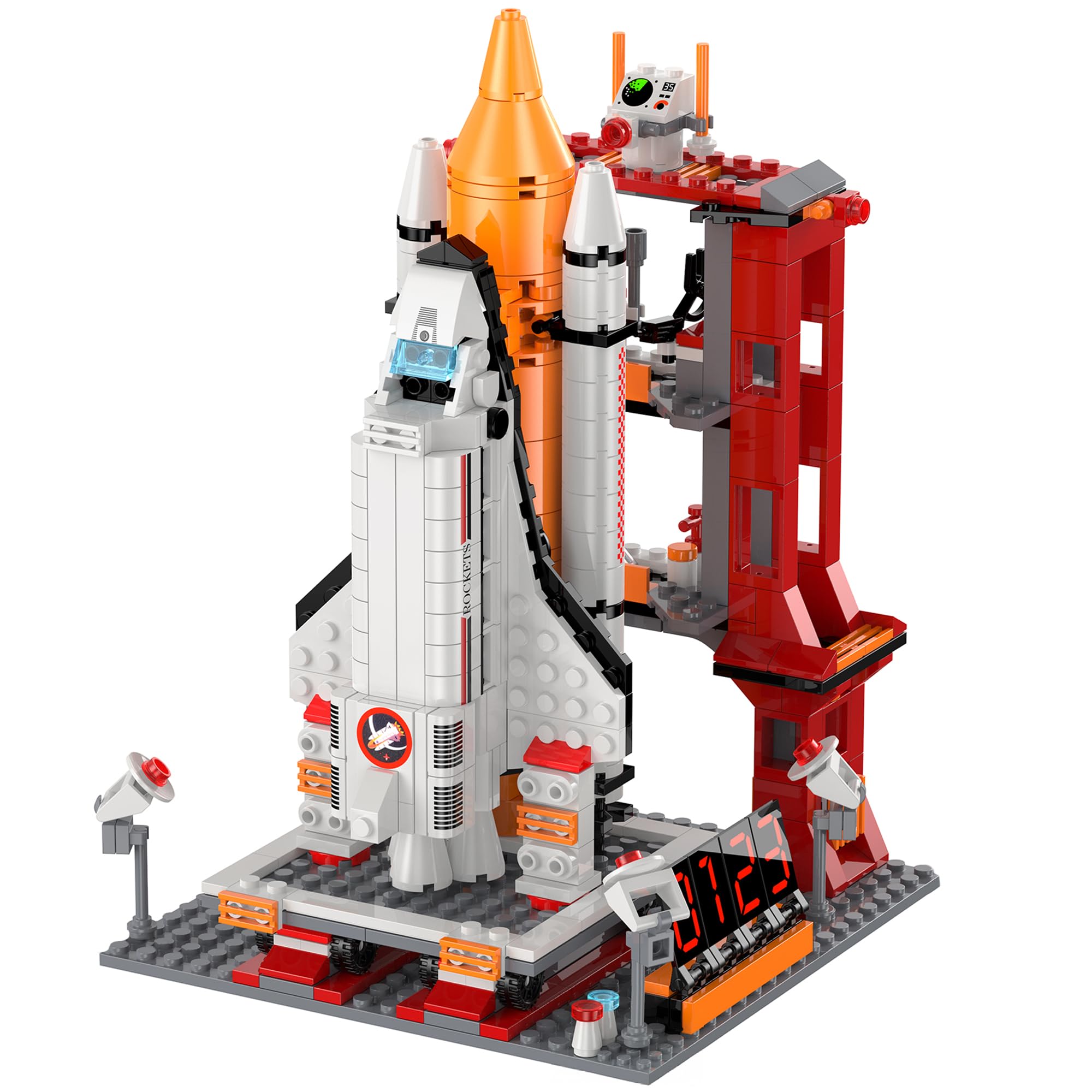 City Space Shuttle Toys, 888 PCS Stem 11 in 1 Space Building Set and Urban Space Station with Astronaut Figures, Christmas Gifts for 6+ Year Old Boys and Girls