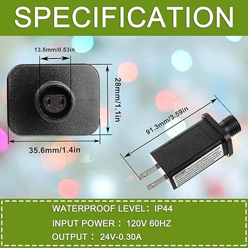 Miniatura 27 de 4.5V 2.7W LED Transformador Reemplazo Clase 2 Fuente de alimentación para Navidad Cadena de luces inflables Decoraciones LED Controlador LED IP44