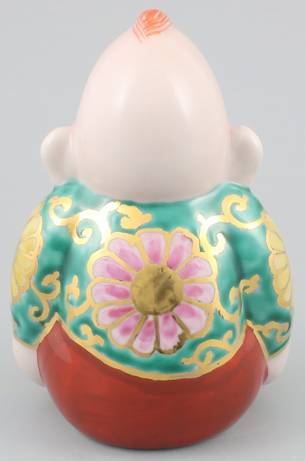 Amazon.co.jp: 九谷焼 ビリケン 4号 福の神 唐草・緑 A-0029 : ホーム