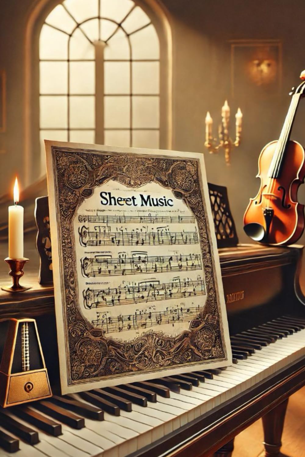 Cahier de musique complet pour compositions musicales et tablatures de chansons